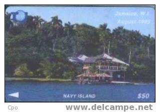 # JAMAIQUE 31 Navy Island $50 Gpt 08.95  Tres Bon Etat - Jamaïque