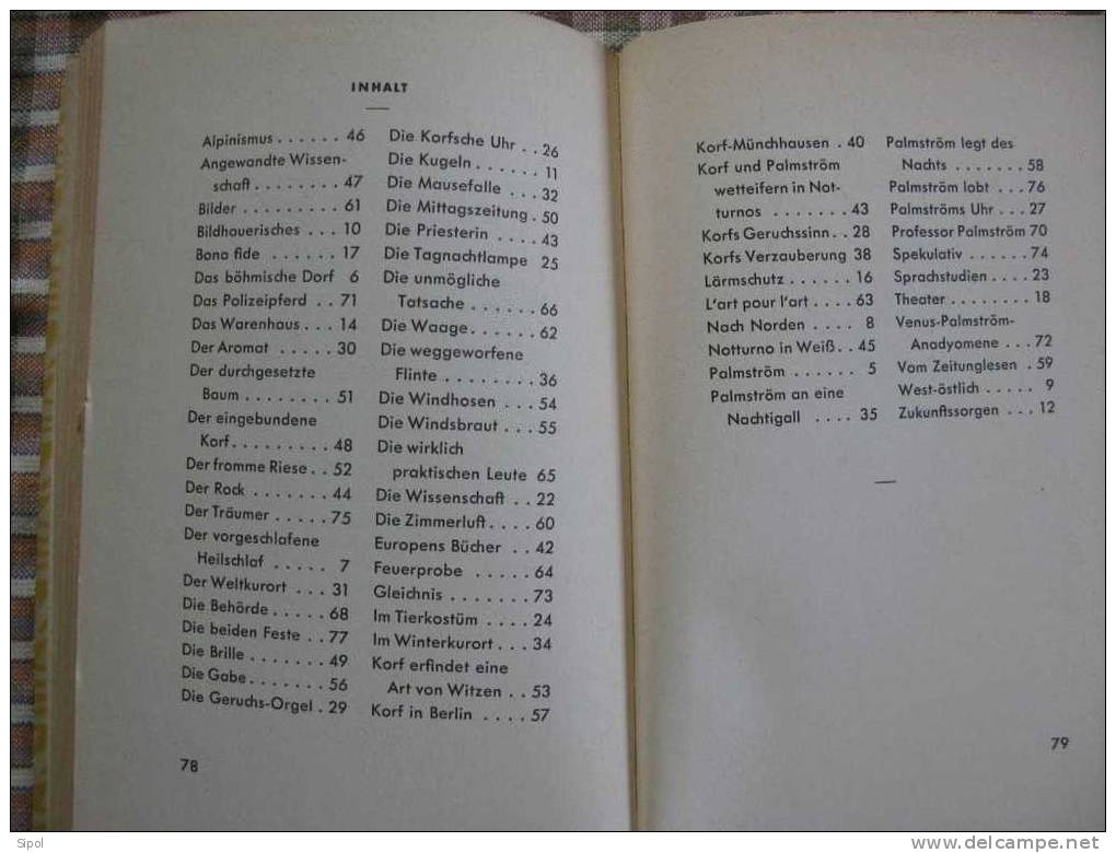 Palmström -  Insel Bücherei Nr 318 Christian Morgenstern ( 1871 /1914 ) 79 Pages - Poésie & Essais