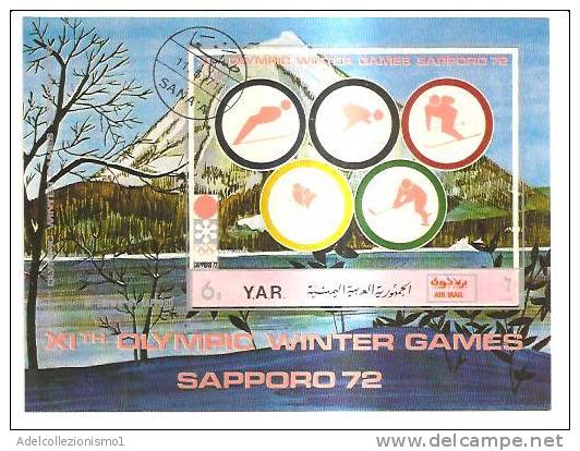 48806)  YAR Foglietto  Sapporo '72 Serie XI Giochi Olimpici Winter Games Con Un Valore + Annullo - Africa (Other)