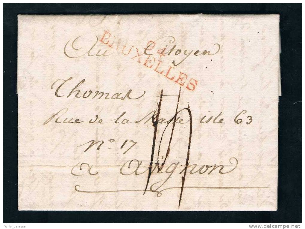 Belgique Précurseur 1797 Lettre Avec Marque "94/BRUXELLES" (Du Service Des Vivres). - 1794-1814 (Periodo Frances)