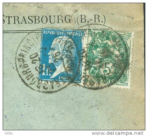 Lettre Recommandée De Strasbourg    à 1,05 Fr  ( Maury N°179 + 111 )  Le  25 /02/1926 - Bb11110 - Lettres & Documents