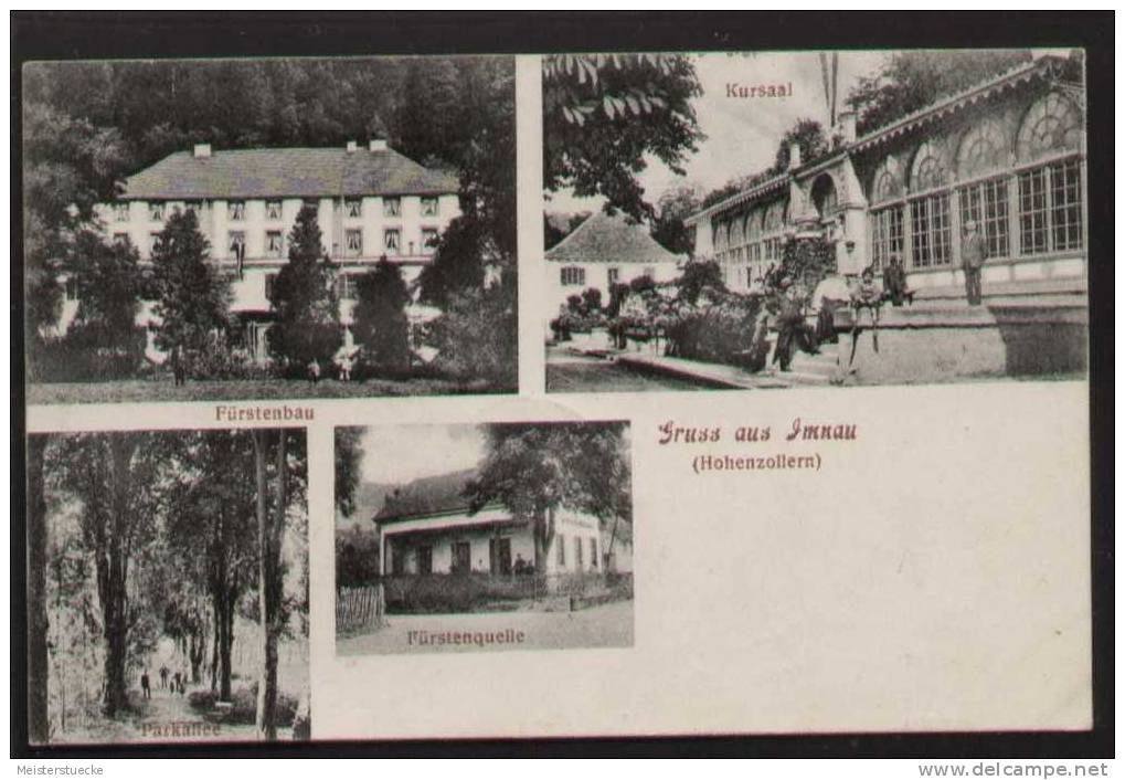 AK Gruss Aus Imnau - Fürstenbau, Kursaal, Parkallee + Fürstenquelle - 15.4.1919 - Sonstige & Ohne Zuordnung