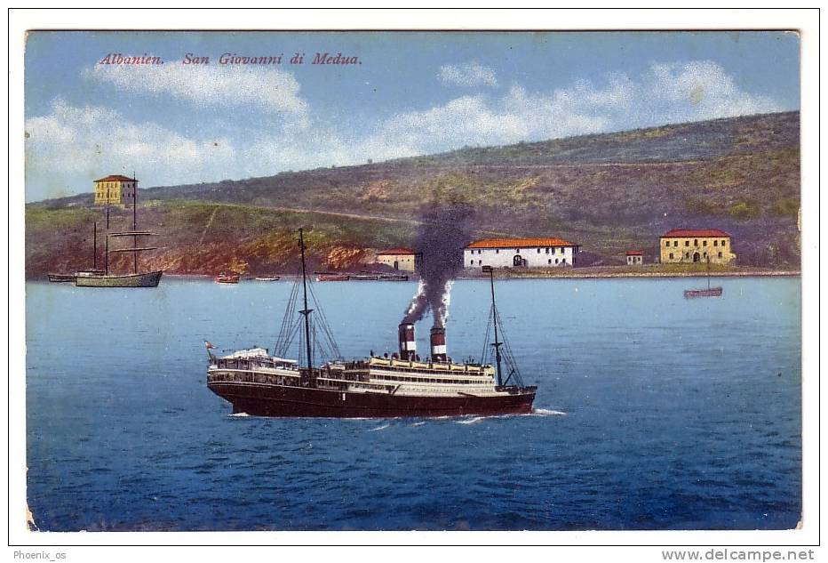 ALBANIA - San Giovanni Di Medua, (Shëngjin) , Beach And Ship - Albania