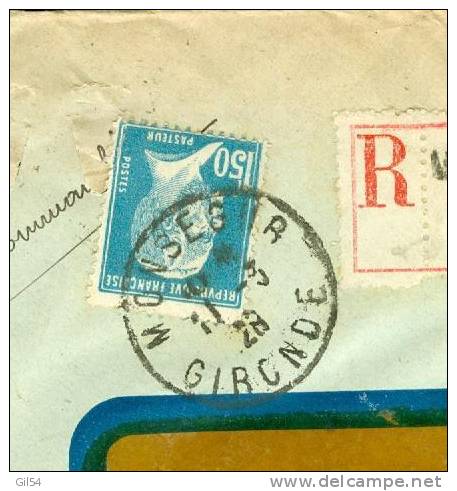 Lettre Recommandée De Montségur à 1,50 Fr ( Maury N°181 Seul Défaut ) Le 11/03/1928  - Bb11301 - Covers & Documents