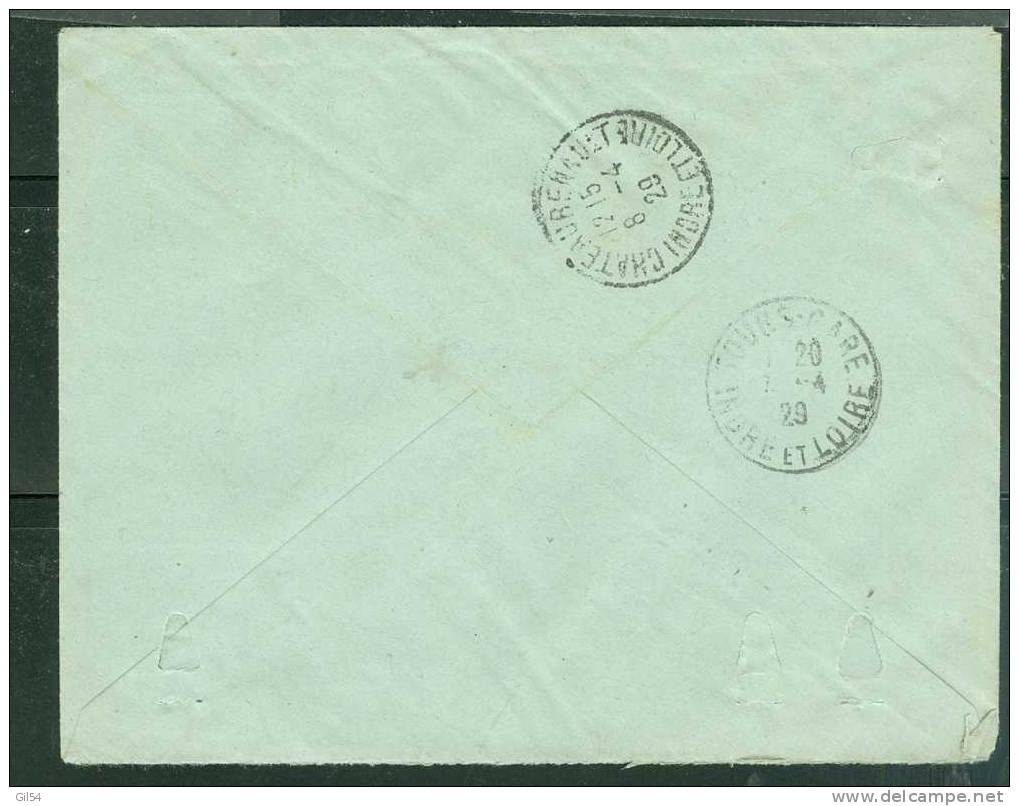 Lettre Recomma De Mas-d'Azil    à 1,50 Fr ( Maury N°205 + 199) Le 06/04/1929-  - Bb11307 - Covers & Documents