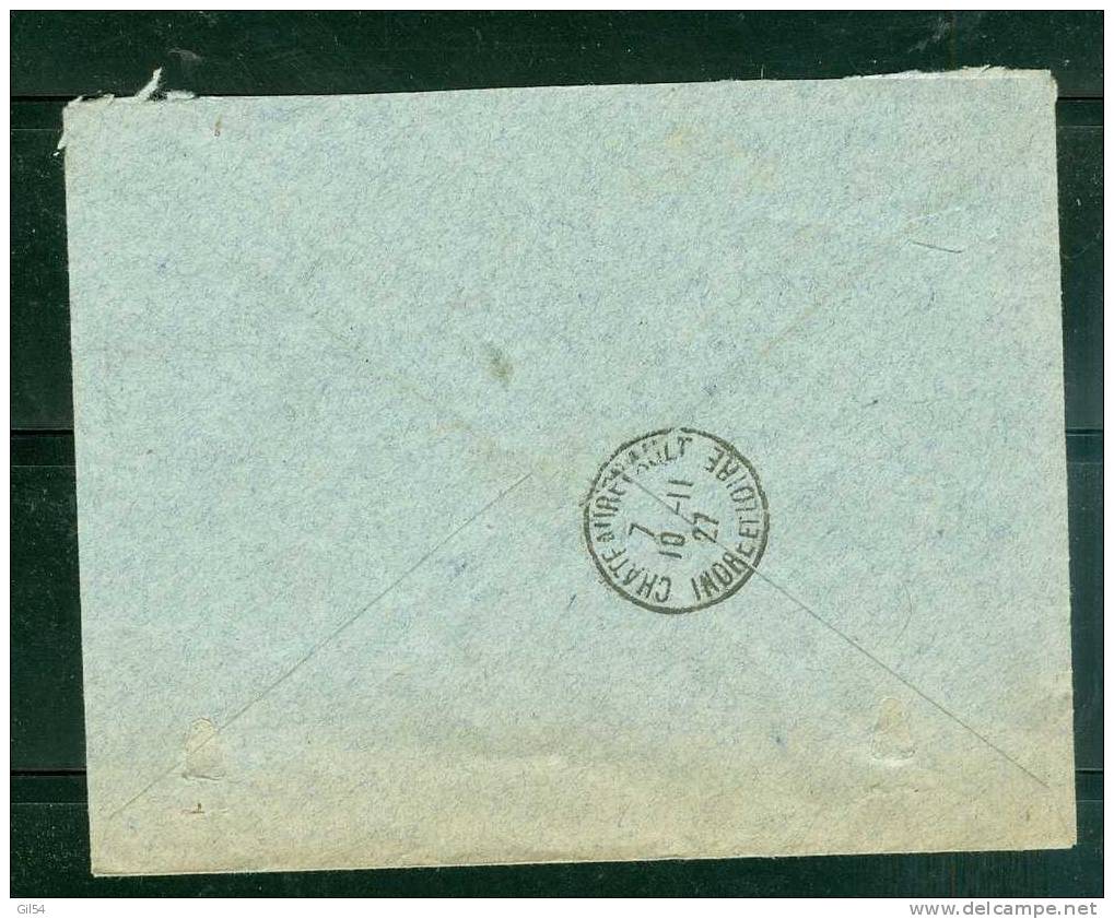 Lettre Recommandée De   Chalais ( Dpt 16 )        à 1,50fr ( Maury N° 181 Seul )  Le   09/11/1927 - Bb11327 - Storia Postale