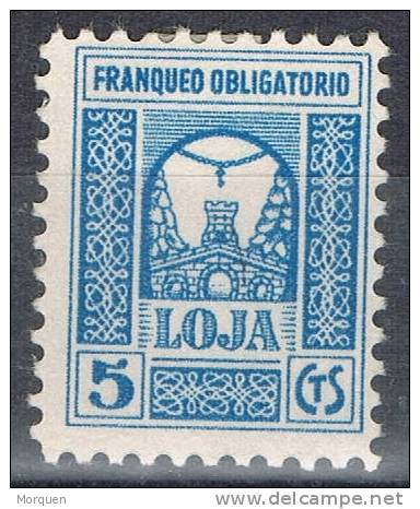 Franqueo Local, LOJA (Granada) 5 Cts, Guerra Civil * - Viñetas De La Guerra Civil