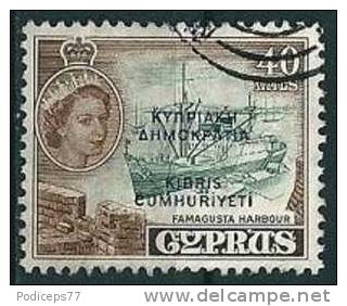 Zypern  1960  Aufdr. "Independence"  40 M  Mi-Nr.188  Gestempelt / Used - Zypern (...-1960)