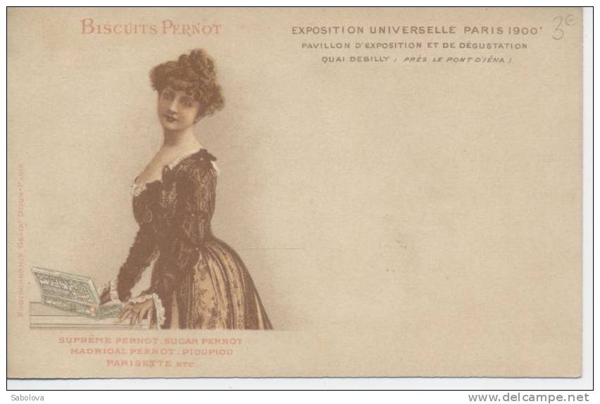 Exposition De 1900 Paris  Biscuit Pernotpavillon D´exposition Et De Dégustation Quai Debilly - Mostre