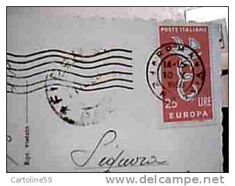 CARD ROMA BOLLO CEPT 25 L  1958 X FIDENZA  CY22731 - 1946-60: Used