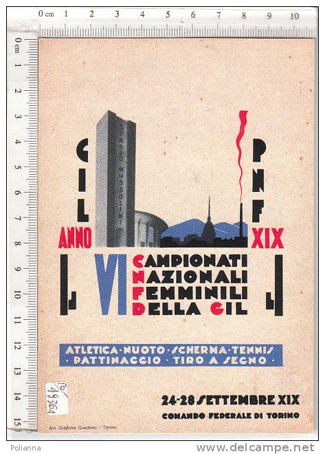 PO4936A# Reprint - CAMPIONATI NAZ.FEMMINILI Della GIL - PNF - ATLETICA-SCHERMA-TENNIS-NUOTO - FASCIO  No VG - Atletica