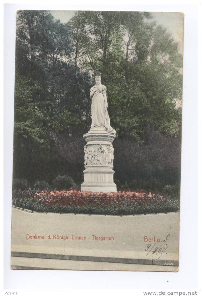 Germany Postcard Tiergarten Berlin 9-3-1907 Sent To Bornholm Denmark - Tiergarten