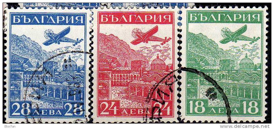 Luftpost-Ausstellung Straßburg 1932 Bulgarien 249/1 Plus Paar O 450€ Junkers G31 Philatic Exhibition Stamp From Bulgaria - Poste Aérienne