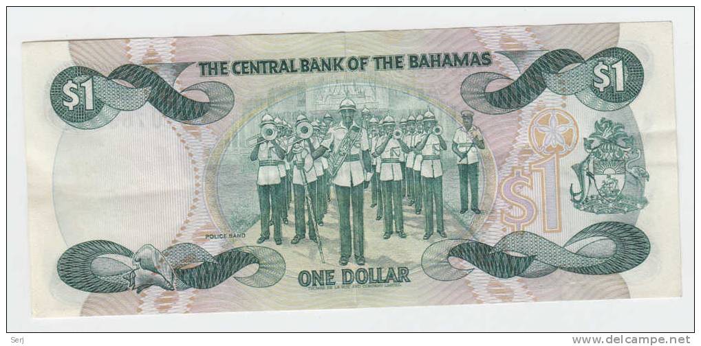BAHAMAS 1 Dollar L 1974 ( 1984 ) P 43a 43 A - Bahamas