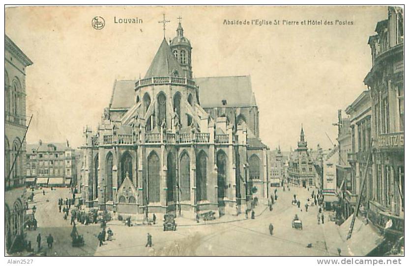 LOUVAIN - Abside De L'Eglise St Pierre Et Hôtel Des Postes (Ern. Thill, Bruxelles, Série 36, N° 17) - Leuven