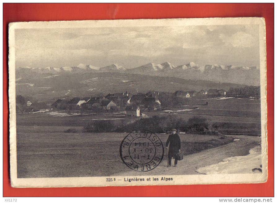 L193 Lignières Et Les Alpes,Animation.Cachet Militaire En 1914.Wibo 1901 - Lignières