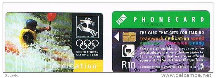 SUDAFRICA (SOUTH AFRICA)  - TELKOM CHIP  - 1996 OLYMPIC TEAM: DEDICATION (DIFFERENT CHIP) - USED - RIF. 2578 - Olympische Spiele