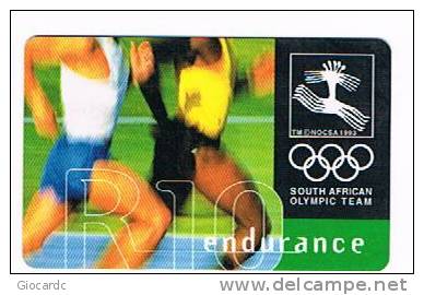 SUDAFRICA (SOUTH AFRICA)  - TELKOM CHIP  - 1996 OLYMPIC TEAM: ENDURANCE   - USATA (USED) - RIF. 2580 - Giochi Olimpici