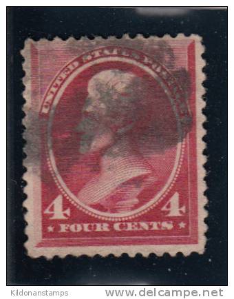 USA 1888 Sc#215 Jackson 4cent Carminet, Used - Gebraucht