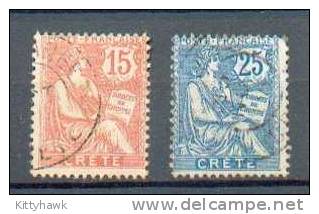 CRETE 7 - YT 7 Et 9 Obli - Used Stamps