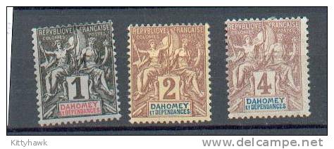 DAH 15 - YT 6-7-8 * - Unused Stamps