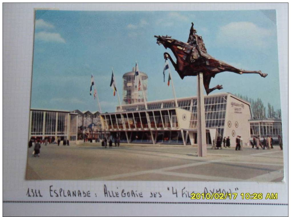 BELGIQUE  BRUXELLES  EXPO  58             Carte   1311   Esplanade   === Expo  1958 - Expositions Universelles