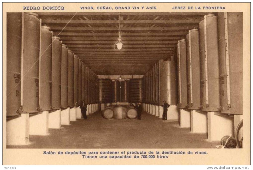 CPA - Jerez De La Frontera - Bodega Pedro Domecq - Salon De Depositos Para Contener El Producto De La Destilacion - Cádiz