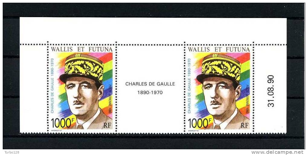 WALLIS FUTUNA 1990 PA N° 169A ** Neufs = MNH Superbe Cote 66 € DE GAULLE Célébrités Celebrities - Unused Stamps