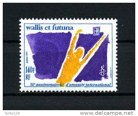 WALLIS FUTUNA 1991 N° 417 ** Neuf = MNH Superbe  Cote 4.60 € Amnesty International Dessin Allusif - Ungebraucht