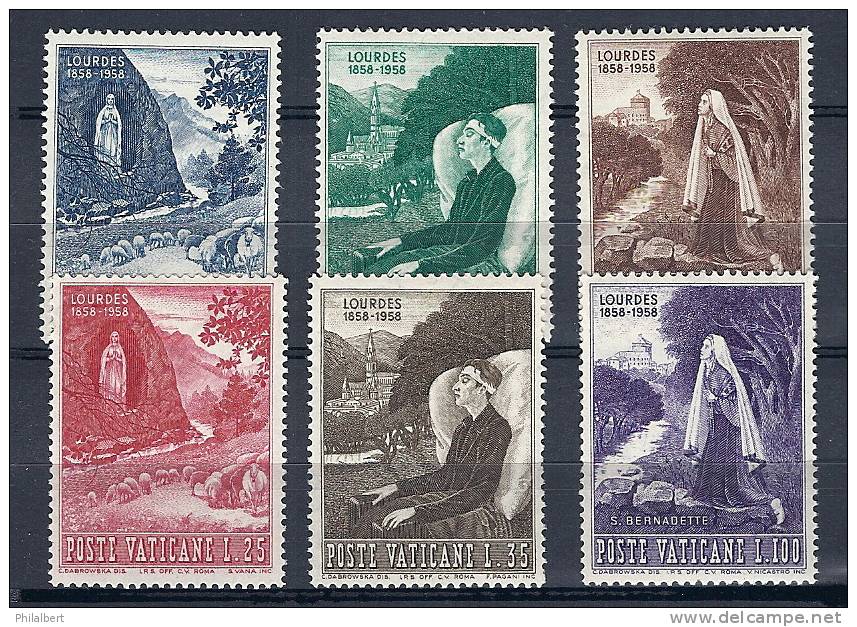 VATICAN . 1958. CENTENARY OF THE LOURDES APPARITIONS - Used Stamps
