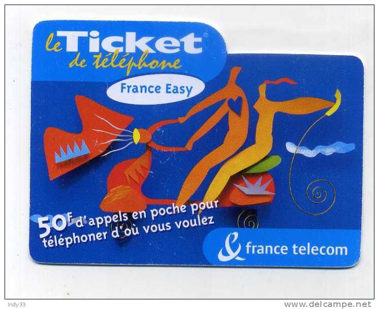 - FRANCE TELECARTE . TICKET TELEPHONE - Tickets FT