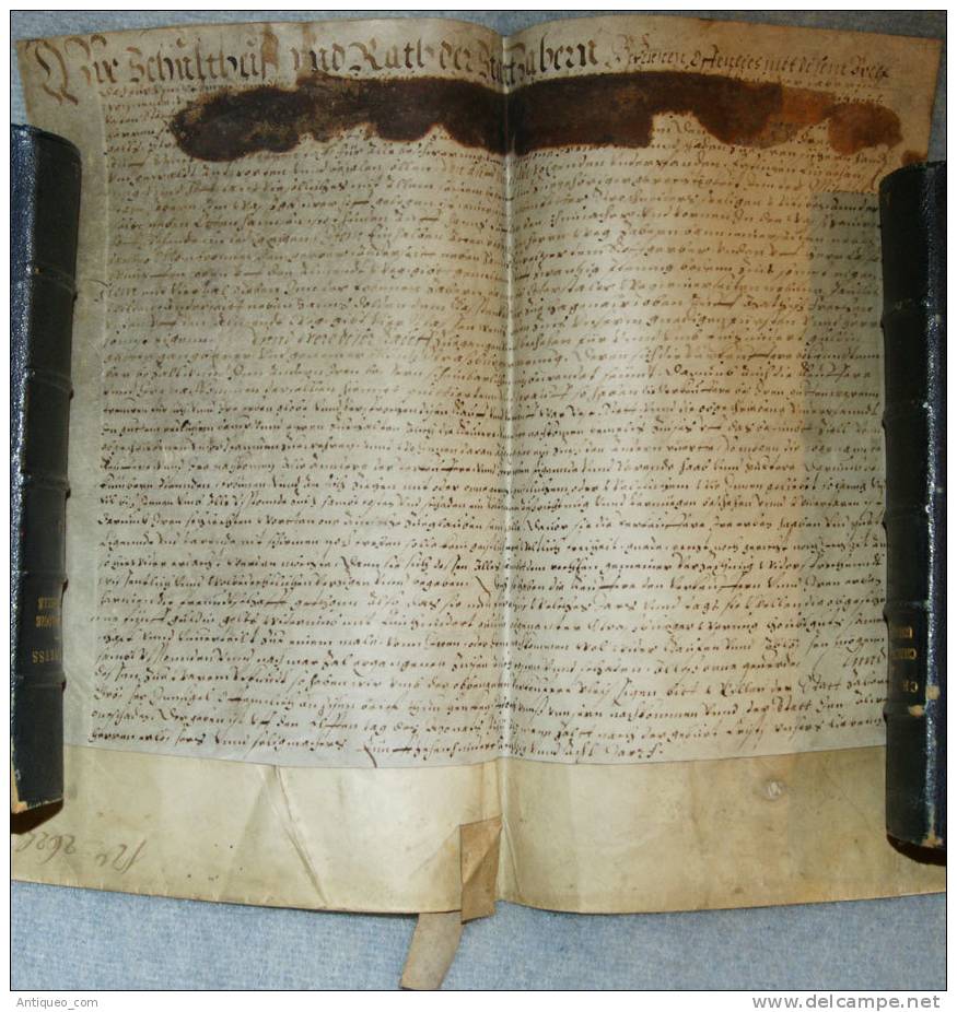 Parchemin  XVI ème Siècle En Allemand - Ville De Saverne (Lorraine) - Manuscrits