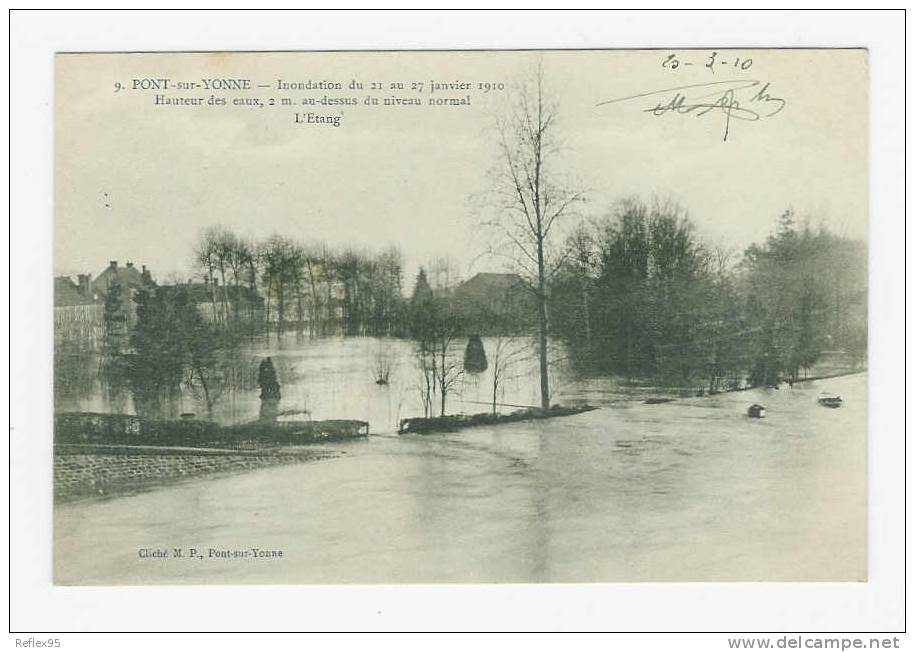 PONT SUR YONNE - Inondation Du 21 Au 27 Janvier 1910 - L'Etang - Pont Sur Yonne