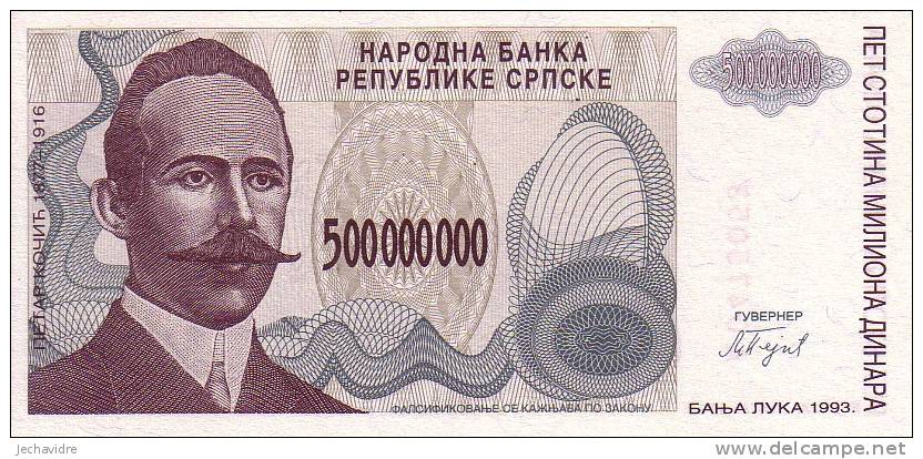 BOSNIE-HERZEGOVINE   500 000 000 Dinara   Emission De 1993   Pick 155   ***** BILLET  NEUF ***** - Bosnia And Herzegovina