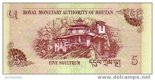 BHOUTAN   5 Ngultrum   Emission De 2006  Pick 28    ***** BILLET  NEUF ***** - Bhutan