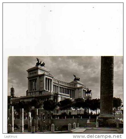 ROMA FORO TRAIANO E L'ALTARE DELLA PATRIA' ANNI 60 FG BN - Altare Della Patria