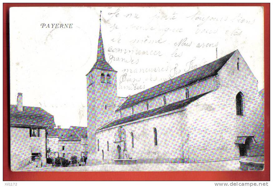 L235 Payerne, Eglise,fontaine.Précurseur. Cachet Militaire.Pas De Nom D'éditeur. - Payerne