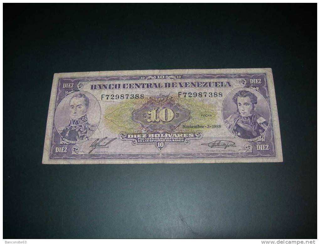 Venezuela.  10 Bolivares 1988 - Venezuela