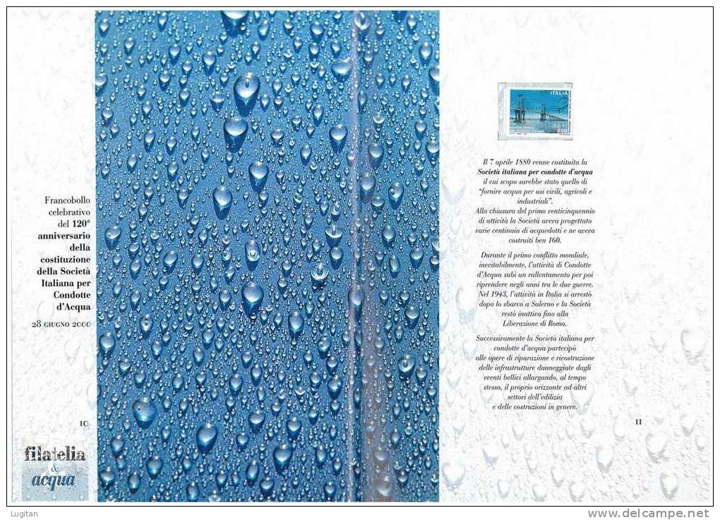 Filatelia -  FILATELIA E ACQUA  ANNO 1999 - 2003  SPECIALE OFFERTA DI FOLDERS EMESSI DALLE POSTE ITALIANE - Folder