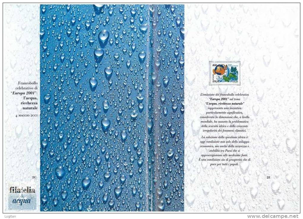 Filatelia -  FILATELIA E ACQUA  ANNO 1999 - 2003  SPECIALE OFFERTA DI FOLDERS EMESSI DALLE POSTE ITALIANE