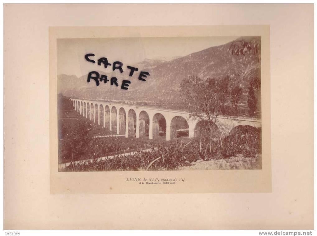 PHOTO ORIGINALE Authentique,début De La Photographie,ISERE,LIGNE DE GAP,VIADUC DE VIF En 1880,authentique,rare - Old (before 1900)