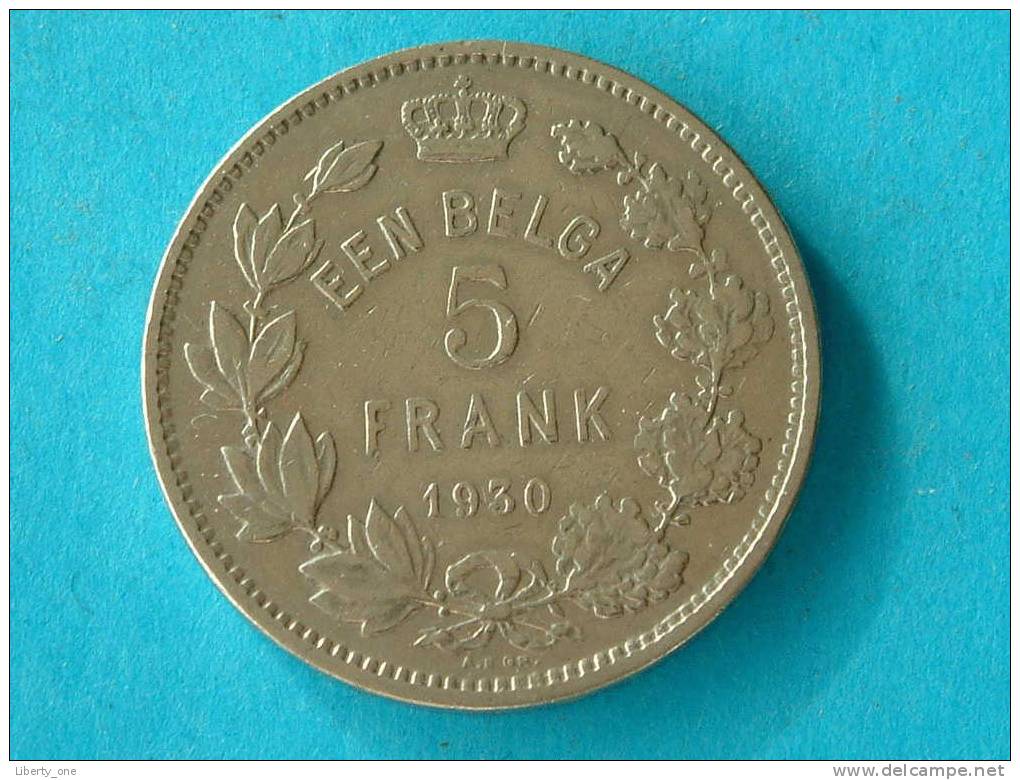 1931 VL / 5 FRANK - EEN BELGA ( Morin 385b - For Grade, Please See Photo ) / ( ID 7 ) ! - 5 Frank & 1 Belga