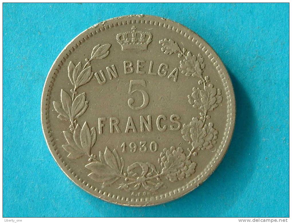 1930 FR / 5 FRANCS - UN BELGA ( Morin 382a - For Grade, Please See Photo ) / ( ID 14 ) ! - 5 Francs & 1 Belga