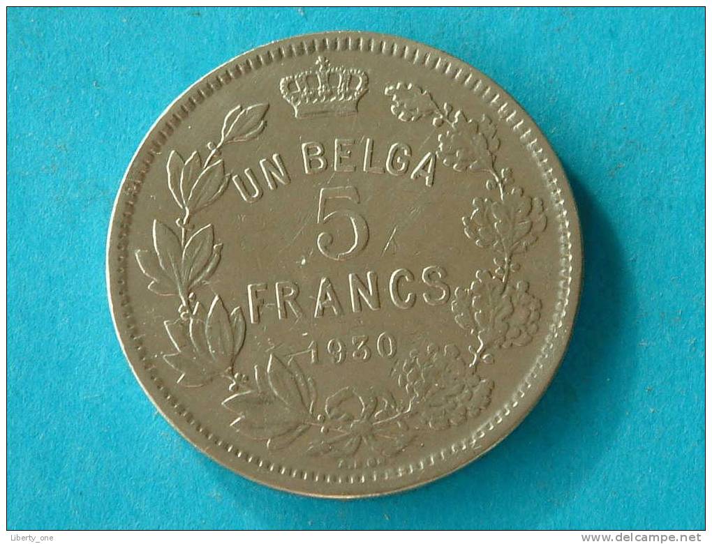 1930 FR / 5 FRANCS - UN BELGA ( Morin 382a - For Grade, Please See Photo ) / ( ID 15 ) ! - 5 Francs & 1 Belga