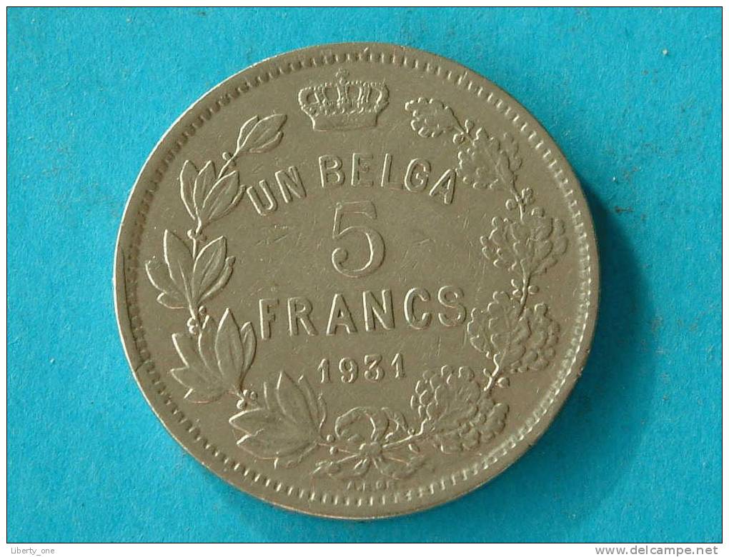 1931 FR / 5 FRANCS - UN BELGA ( Morin 384b - For Grade, Please See Photo ) / ( ID 21 ) ! - 5 Francs & 1 Belga