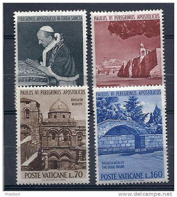 VATICAN . 1964. JOURNEY OF POPE PAUL VI TO HOLY LAND - Unused Stamps