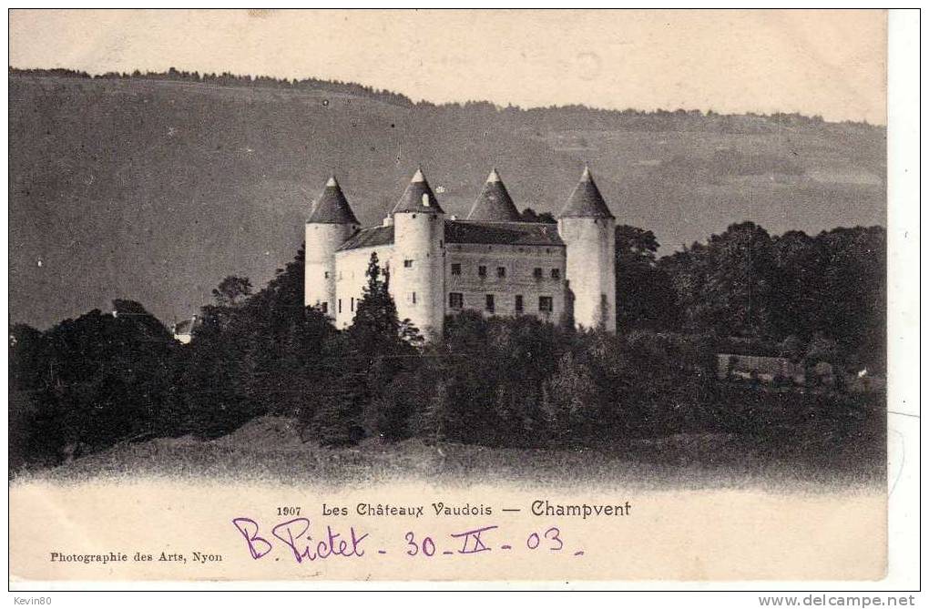 SUISSE VAUD Les Châteaux Vaudois Champvent - Champvent 