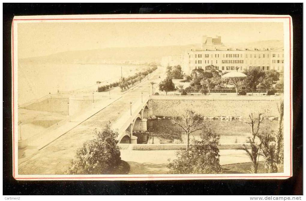 PHOTO CDV XIXeme : NICE PROMENADE DES ANGLAIS PAR DEGAND PHOTOGRAPHE 06 - Other & Unclassified