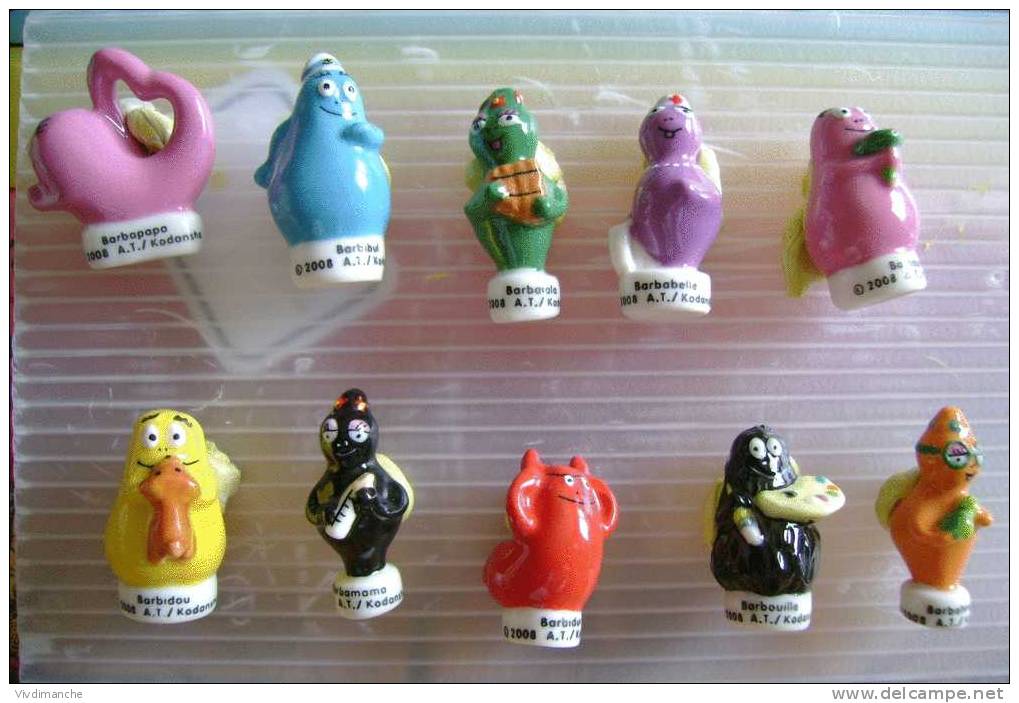 BARBAPAPA -  SERIE COMPLETE DE 10 FEVES - BD