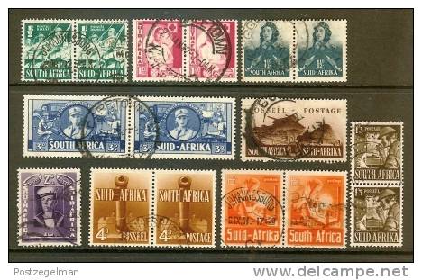 SOUTH AFRICA UNION 1941 Used Pair Stamps War Effort Nrs. 139-152 + - Usados